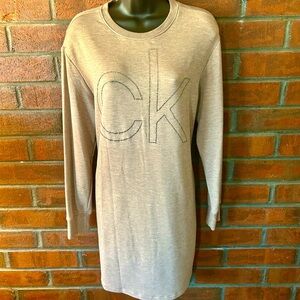 Calvin Klein Tan Sweatshirt Dress sz S